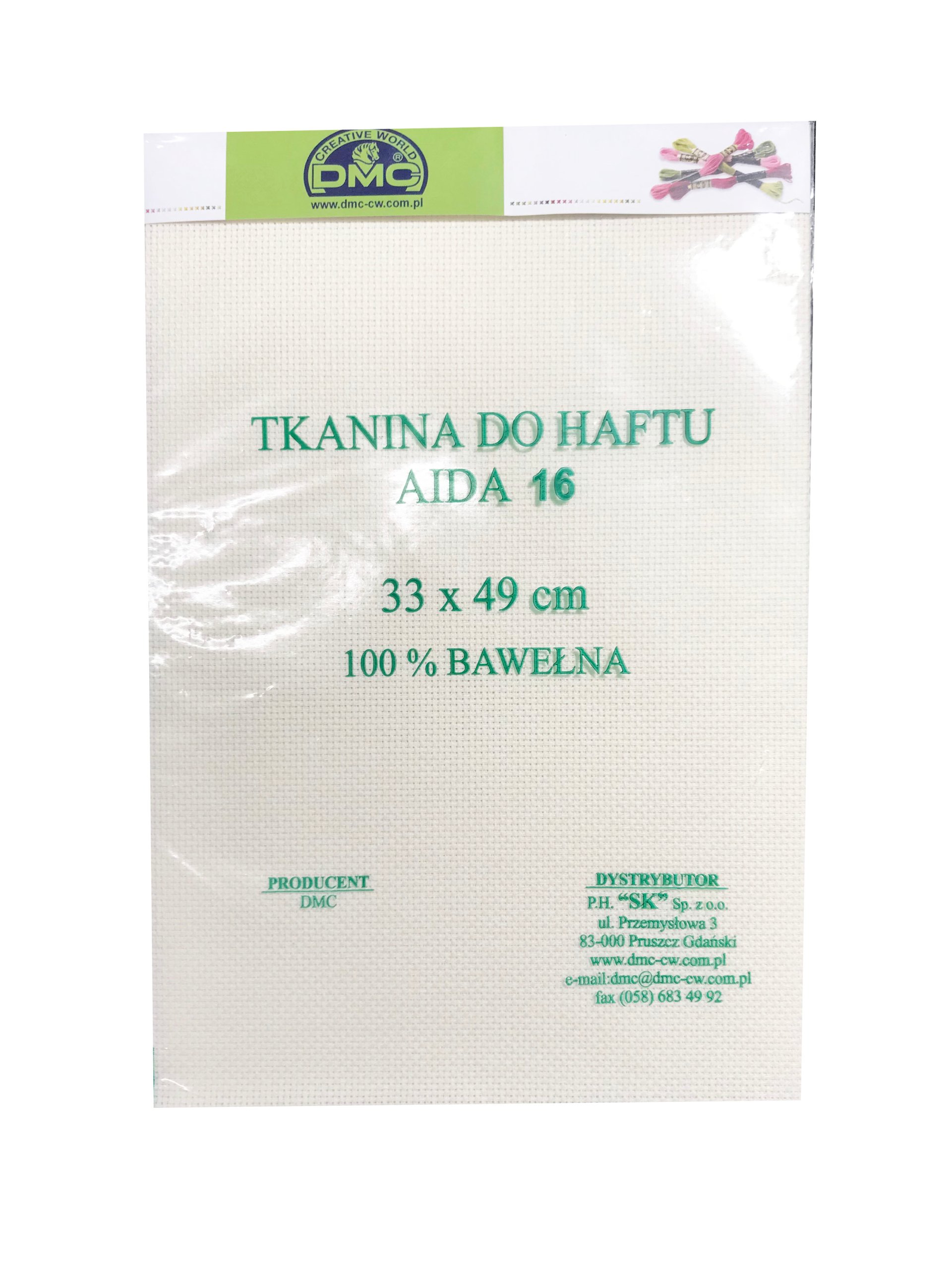 DMC Kanwa do haftu 33 x 49 cm AIDA 16 BIAŁA 7996266254 Allegro pl