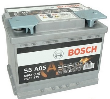 Аккумулятор BOSCH P+ 60Ah 680A START STOP AGM 0 092 S5A 050 12V SILVER