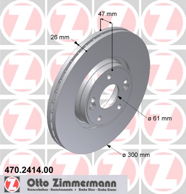 Zimmermann передні диски LAGUNA 2 II 01-07 300 мм - 2
