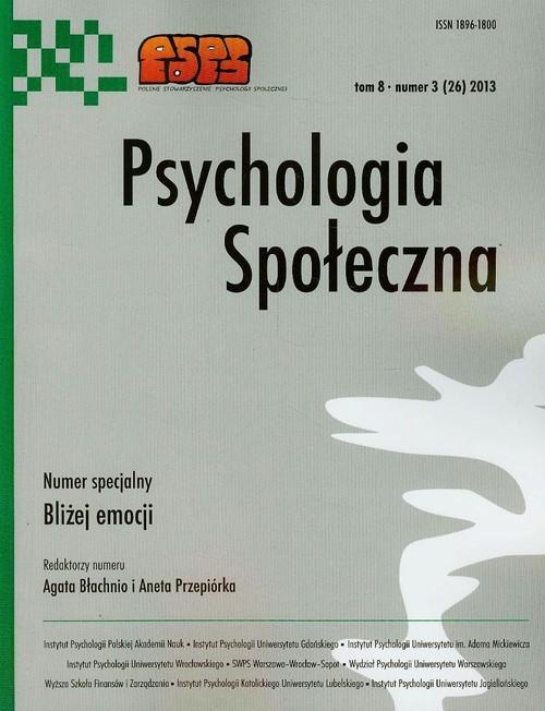 

Psychologia społeczna t8 3(26) 2013