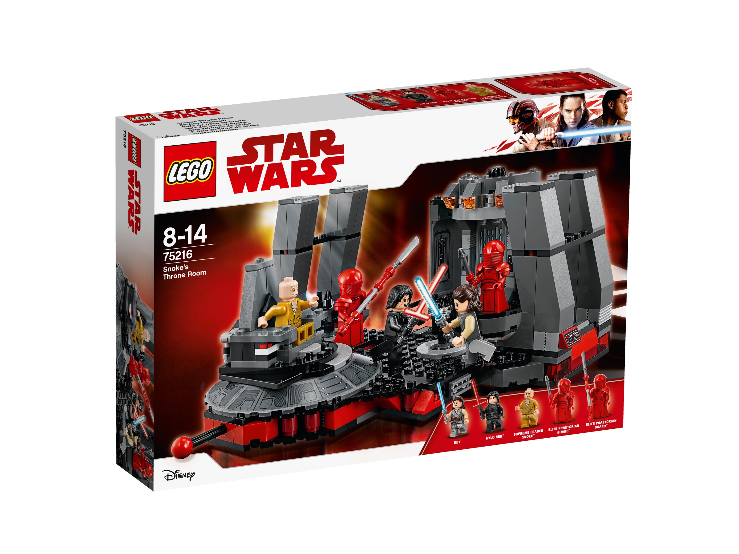 Klocki Lego Star Wars Zestaw Sala Tronowa Snoke'a 75216