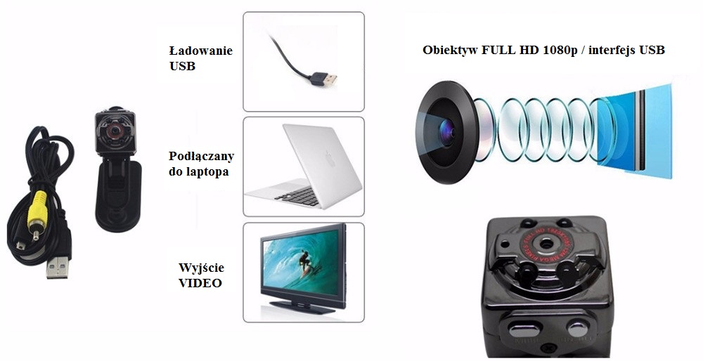 Мини-камера Spy Full HD 1080P детектор движения вес продукта с единичной упаковкой 1 кг