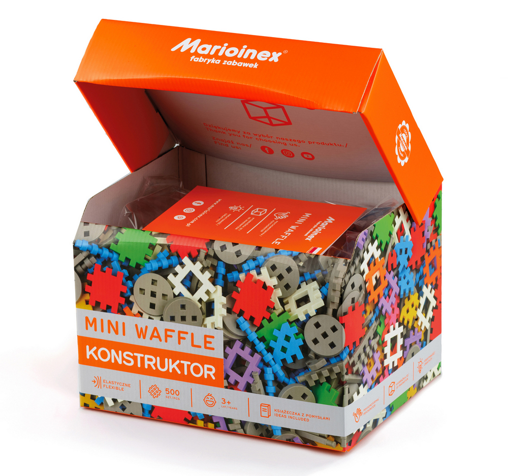 KLOCKI WAFLOWE KONSTRUKTOR MINI 500 ELEM. WAFFLE