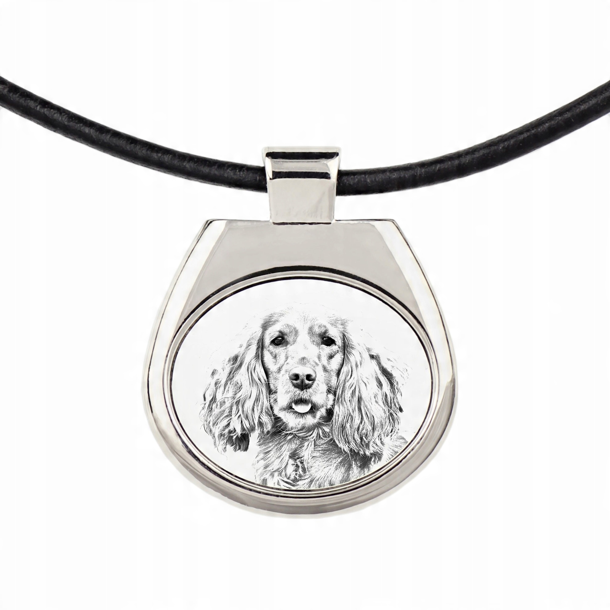 

Cocker spaniel Naszyjnik zawieszka na rzemieniu