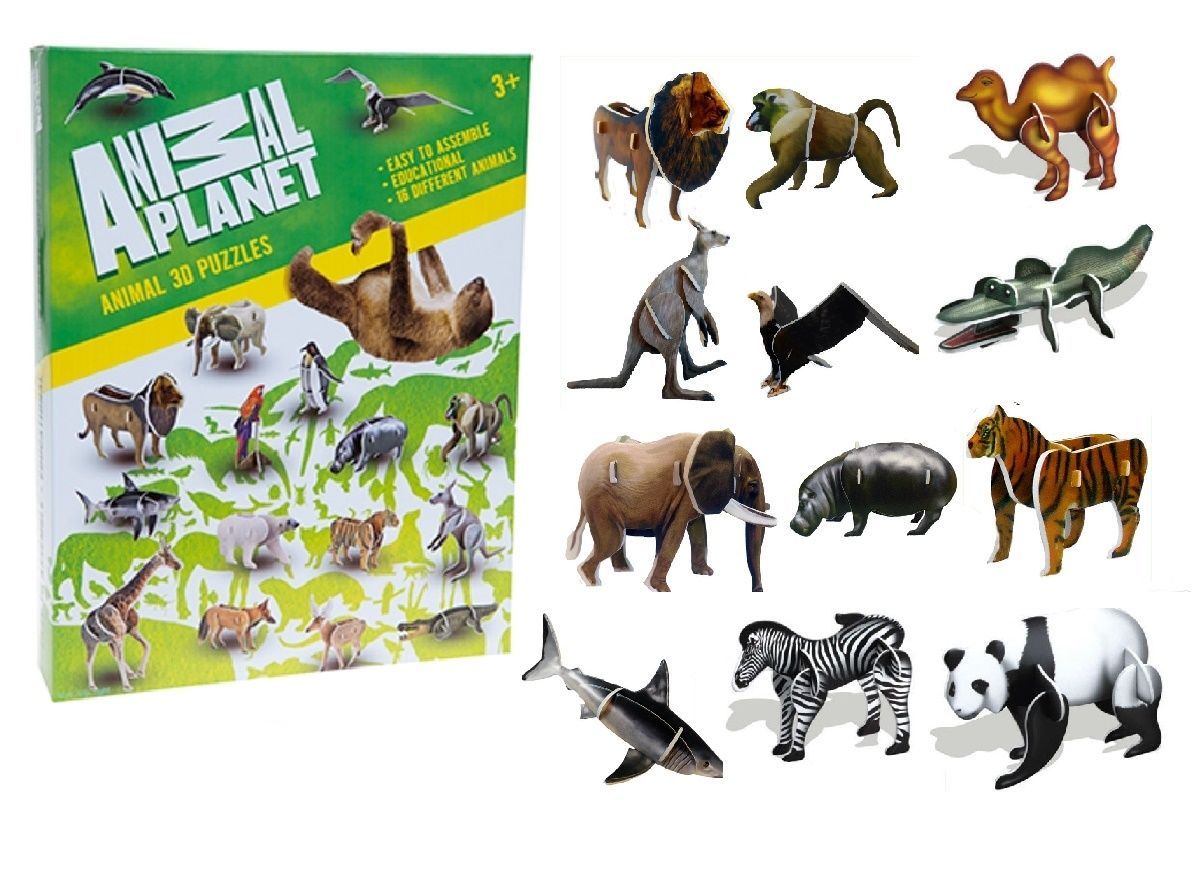 ANIMAL PLANET PUZZLE PRZESTRZENNE 3D ZWIERZĘTA LEW Marka inna