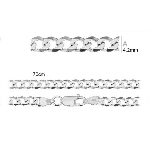 

Srebrny Łańcuszek Wzór Pancerka Gruba 70 cm Srebro
