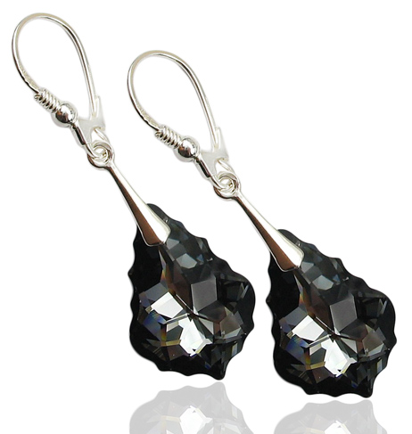 

Swarovski Kolczyki Srebrne -kryształy Silver Night