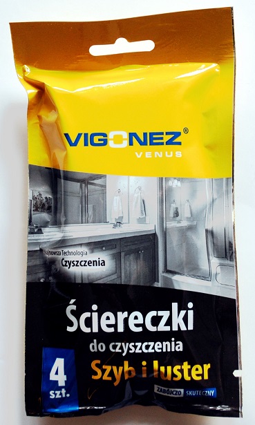 

Vigonez Ściereczki do czyszczenia szyb luster kabi