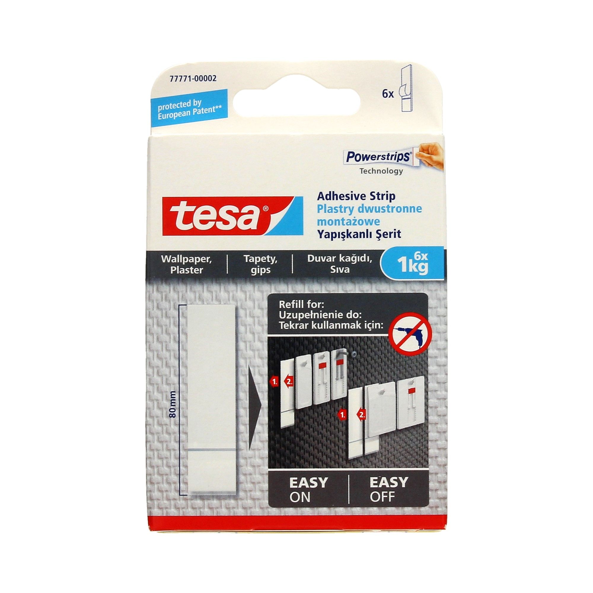 

Plastry montażowe tapety tynk 1kg/6szt. Tesa