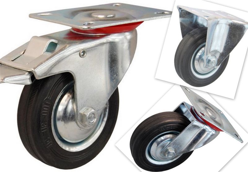 Sada 4 Otočných Koleček Pro Vozík 160 mm Kolečko