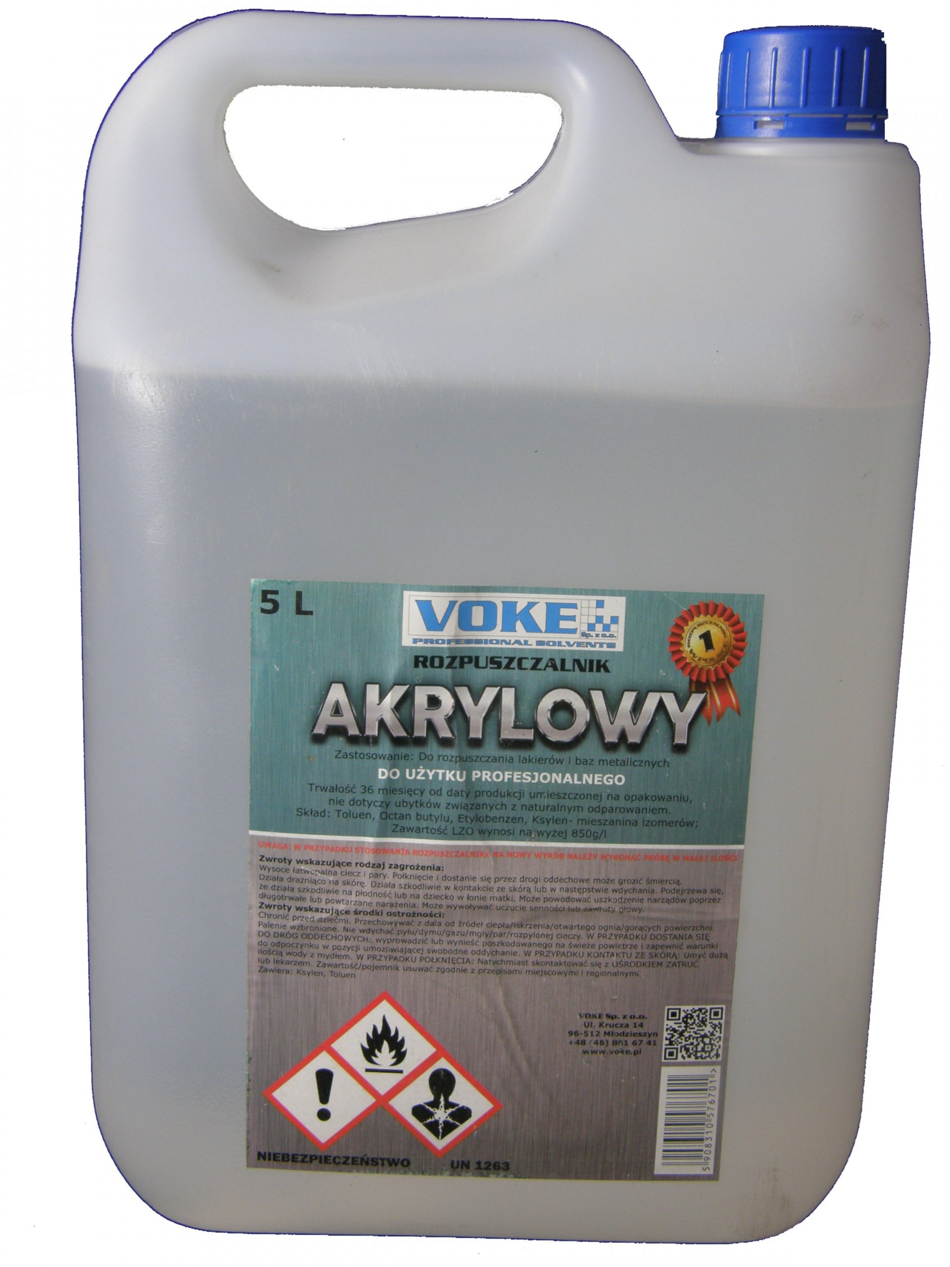 

Rozpuszczalnik Akrylowy 5L Voke