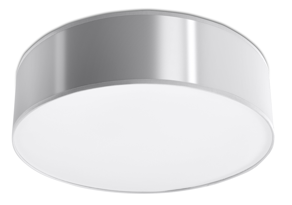 

Nowoczesna Lampa Sufitowa Plafon Abażur Ring Szary