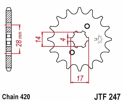 

Jt zębatka przednia JTF247,13