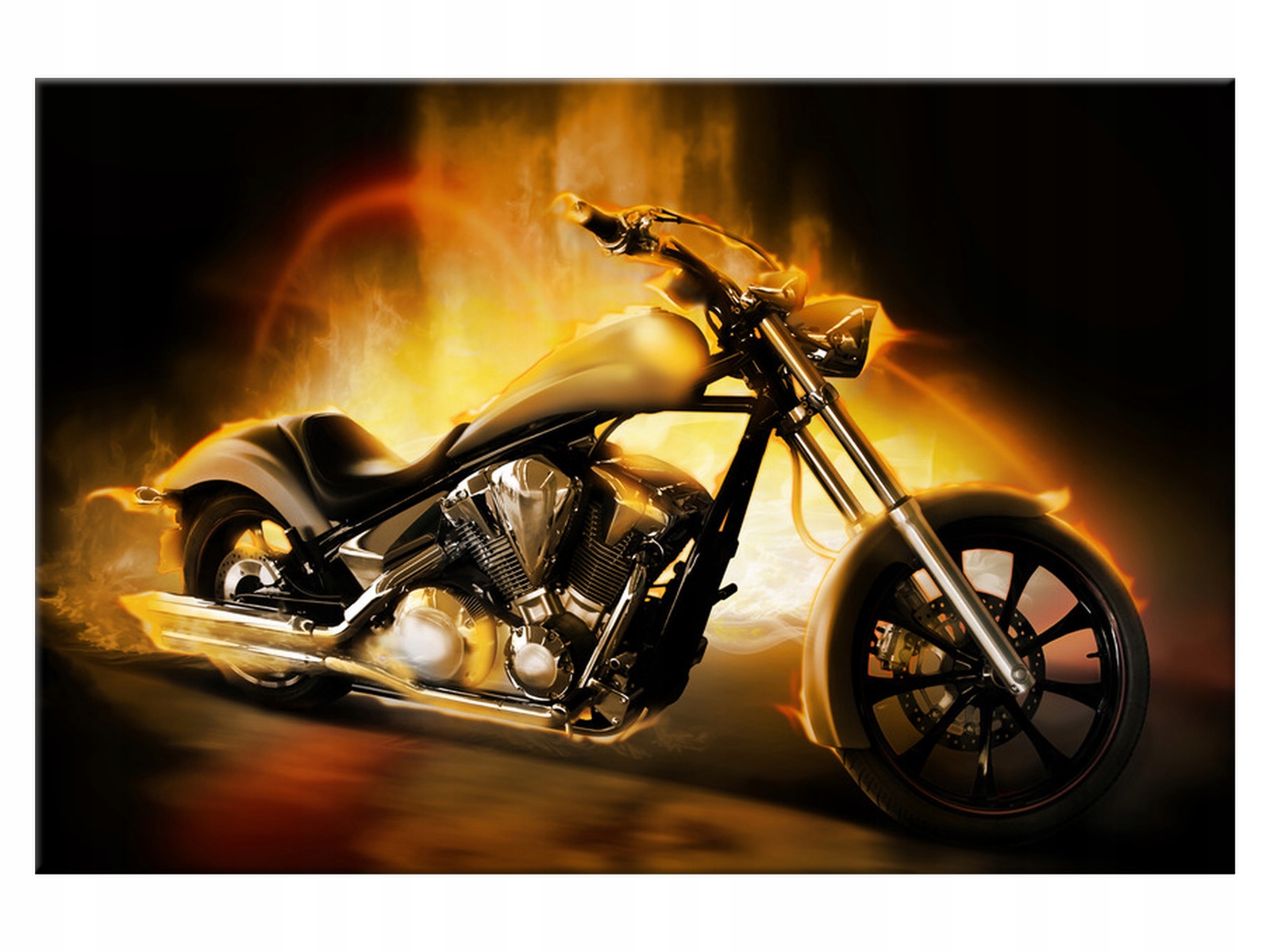 

Obraz Motocykl w ogniu 60x40 motor motocykl ogień