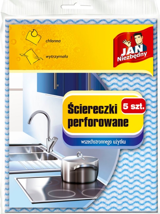 

Jan Niezbędny Ściereczki perforowane 5 szt. nieb.