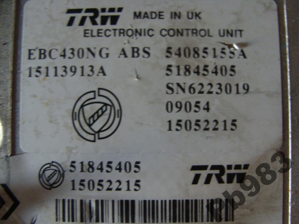 ABS LANCIA YPSILON 51845405 !!! Producent części TRW