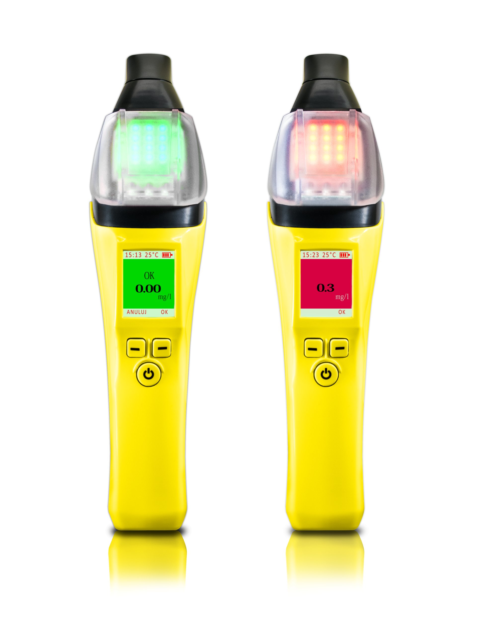 ALKOMAT BEZUSTNIKOWY ALCOFORCE RAPTOR 24 MIESIĄCE BEZPŁATNYCH KALIBRACJI Kolor żółty