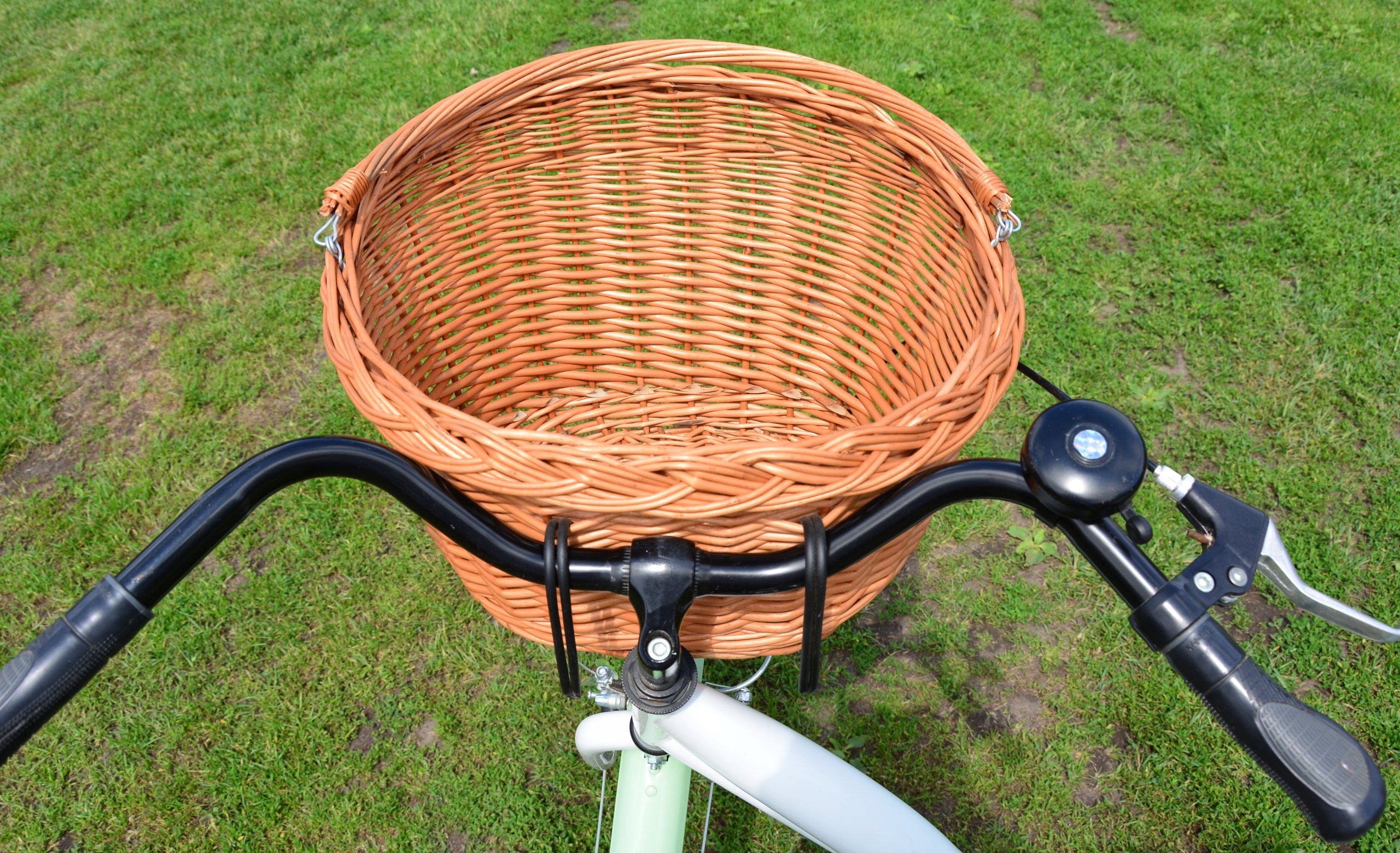 Wiklinowy KOSZYK KOSZ NA ROWER przedni na kierownicę Materiał dominujący wiklina