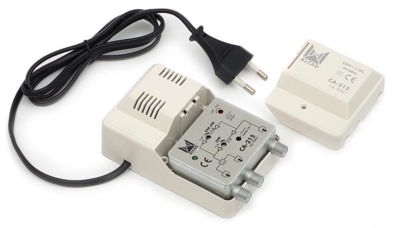 WZMACNIACZ CA-215 ALCAD 12V NA 2 WYJŚCIA ABCV Model CA-215