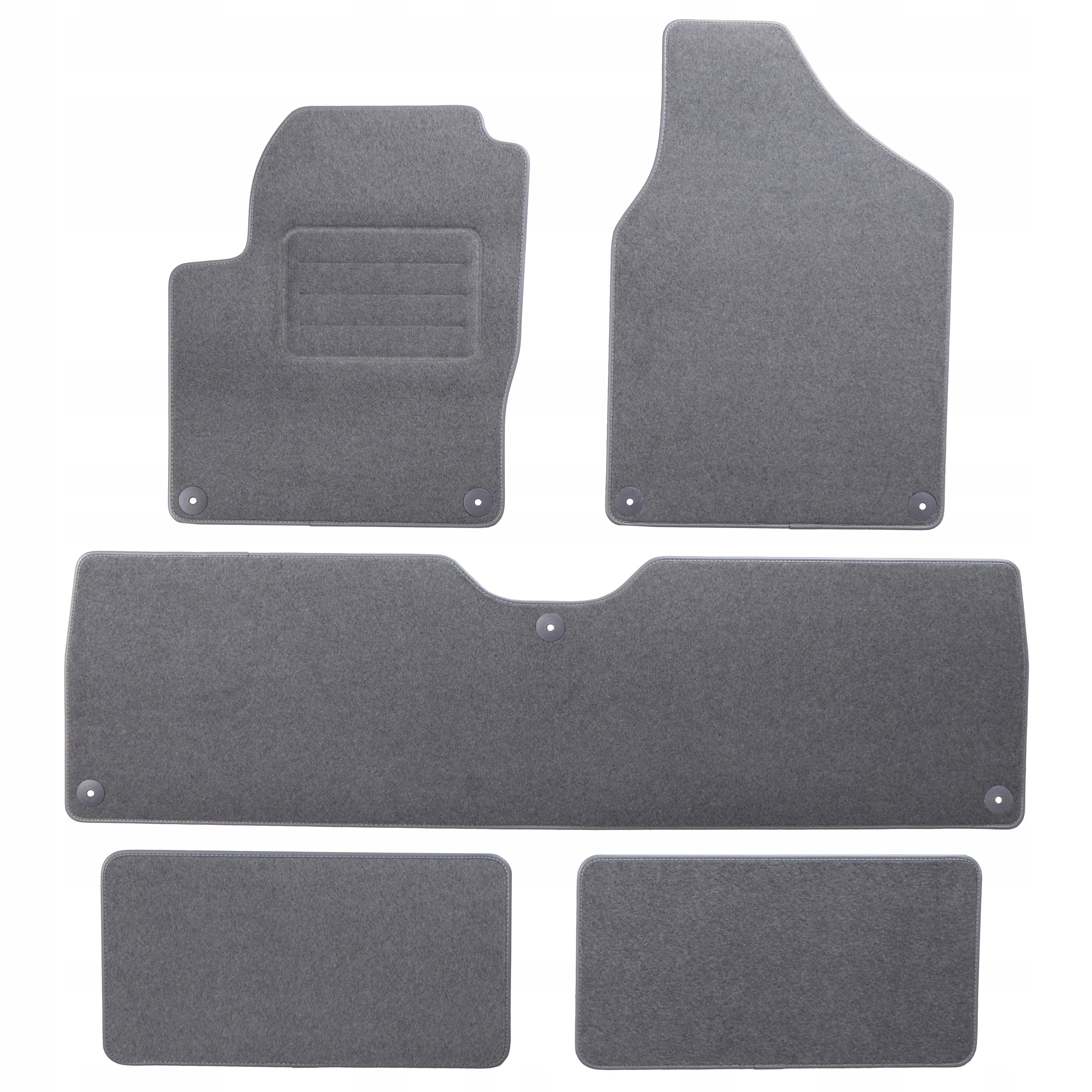 Seat Alhambra I 7 m 1996-2010 Koberce Šedé Carmat