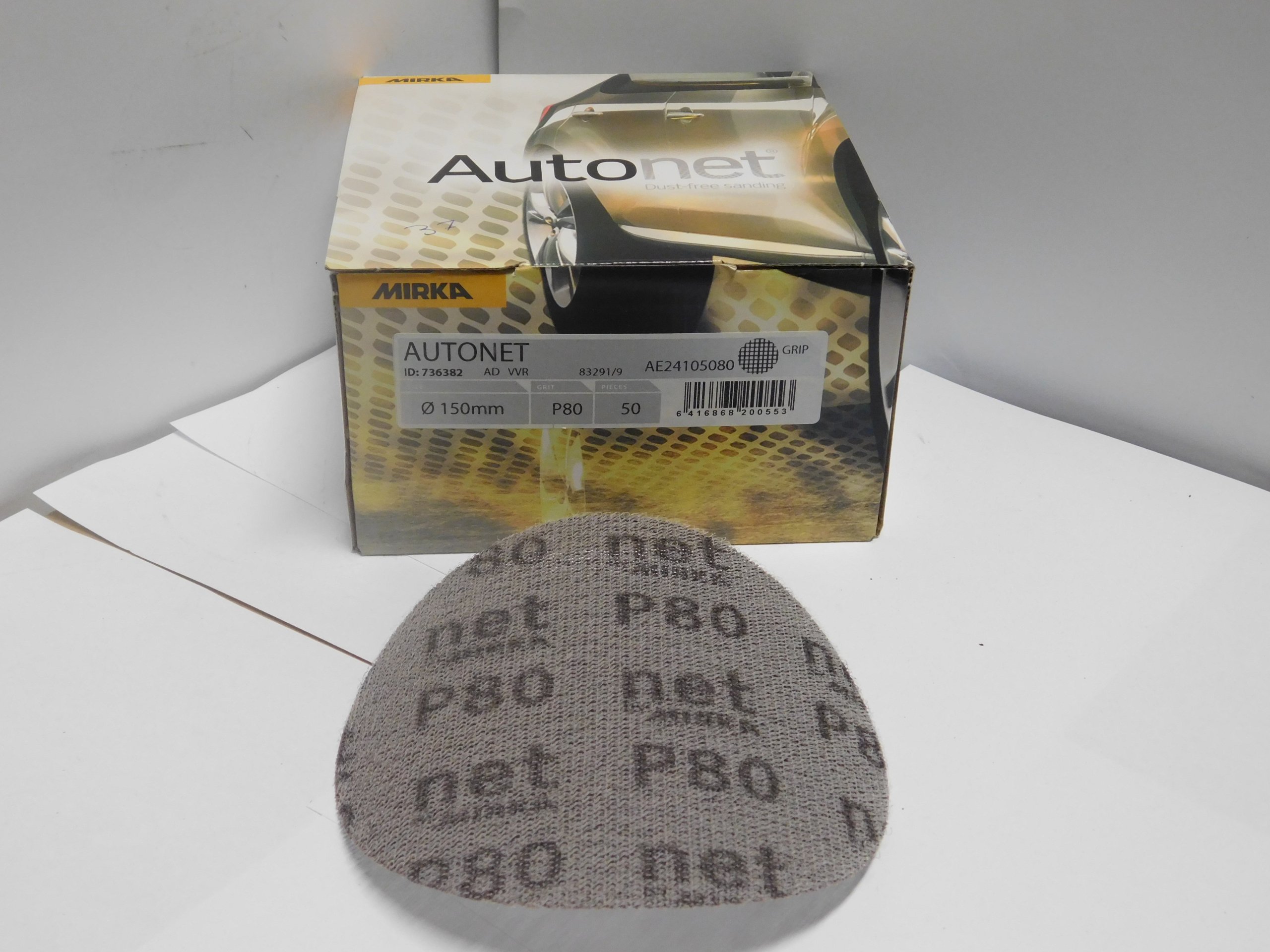 Siatka ścierna P80/150 na dysk 5szt Autonet Mirka