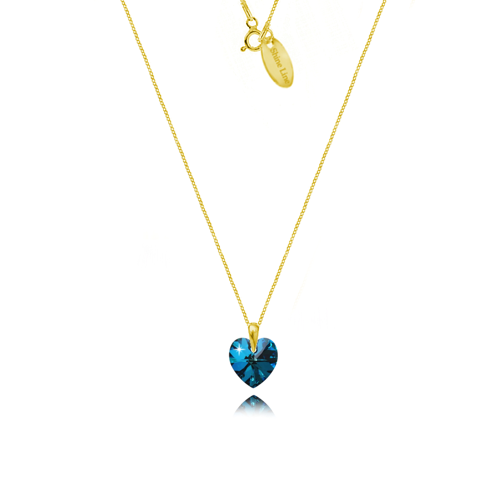 

Naszyjnik srebrny i serduszko Swarovski - Kolory!