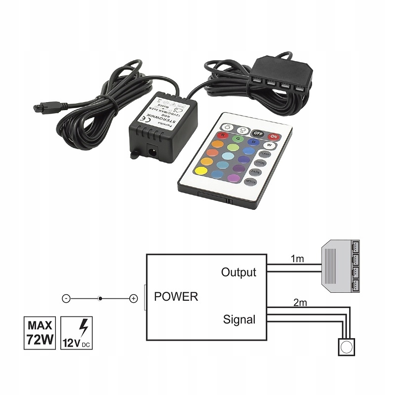 STEROWNIK RGB KONTROLER LED IR PILOT TAŚMA LAMPA Typ pilot