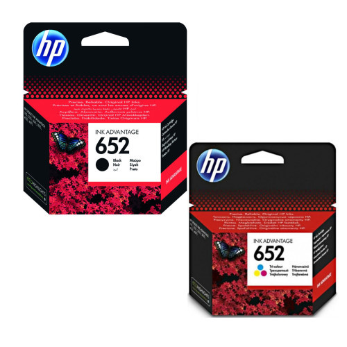 

2 Hp 652 Tusz oryginał 2130 3635 drukarki DeskJet