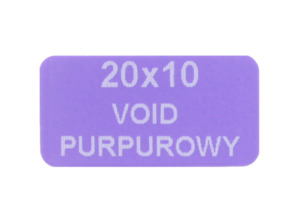 

Plomba Stickery 20x10 Purpurowy Void 1000SZT