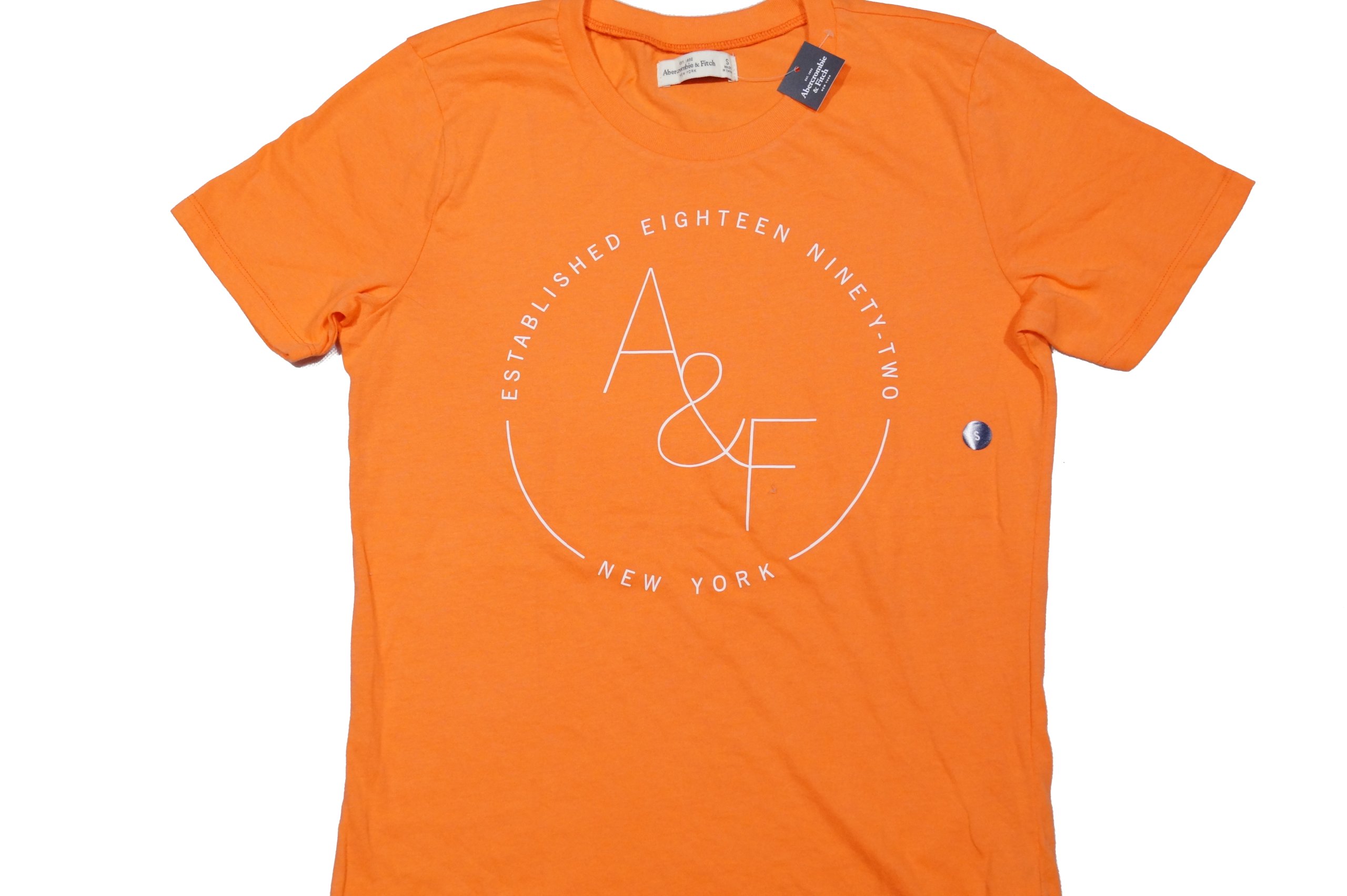 ABERCROMBIE T-Shirt Damski Roz: S POMARAŃCZOWY