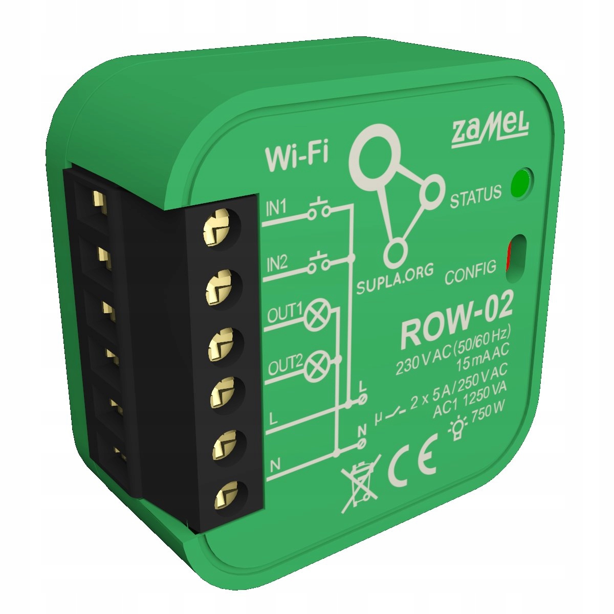 ZAMEL SUPLA ROW-02 ODBIORNIK WI-FI INTELIGENTY DOM EAN (GTIN) 5903669214571