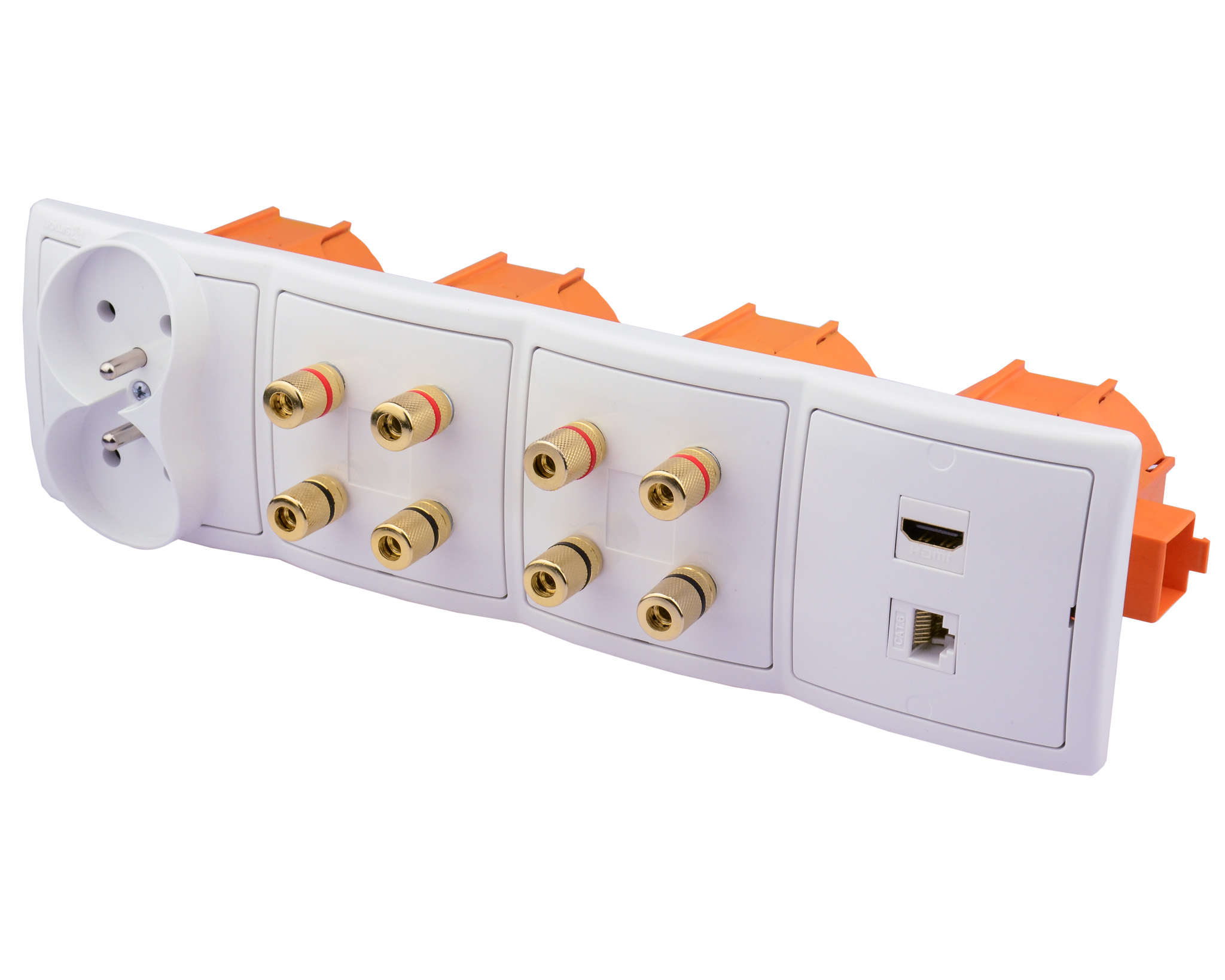 

Gniazdo ścienne 8 głośnikowe Hdmi Rj 230V terminal