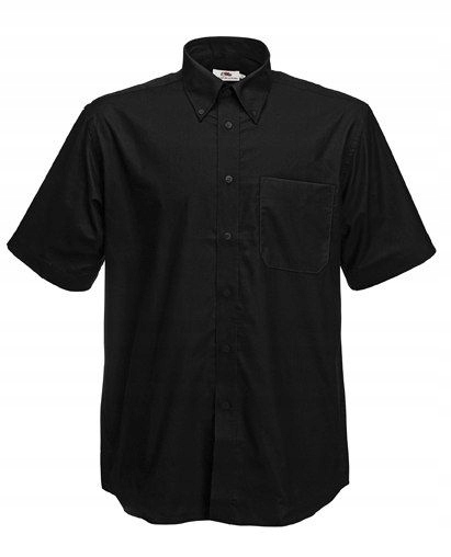 

Men Oxford Short Sleeve Shirt Black XXL