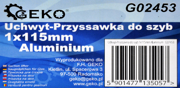 Holder-Suction cup for windows 1x115mm Aluminum (36)