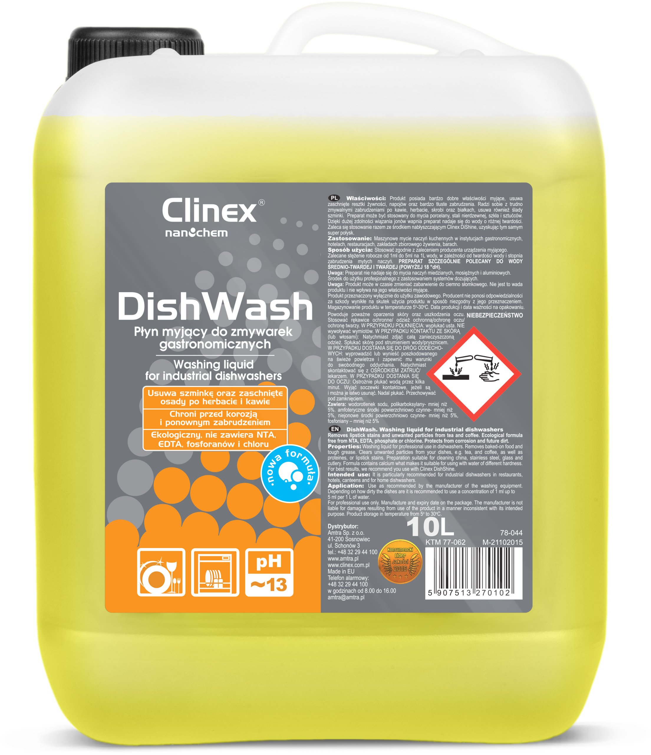 

Clinex Dishwash detergent myjący do zmywarki 10l