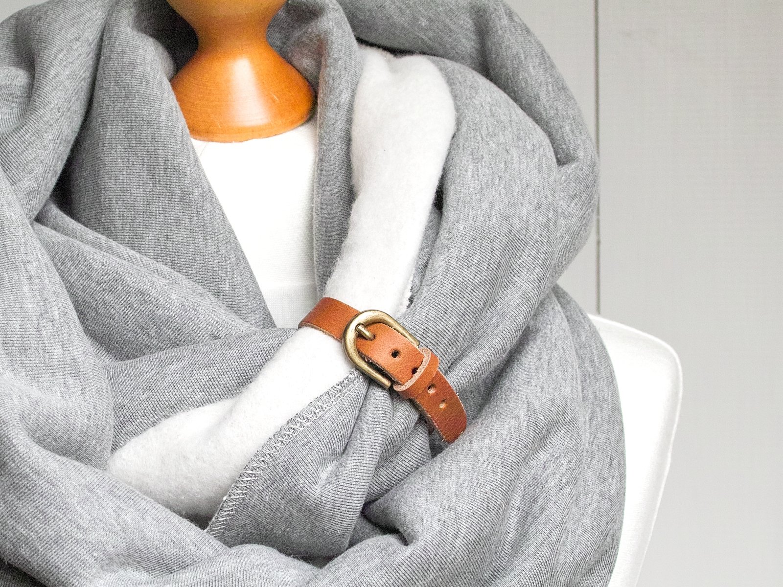 gruby ZIMOWY komin DRESOWY z zapinką - ZOLLA Kolor wielokolorowy