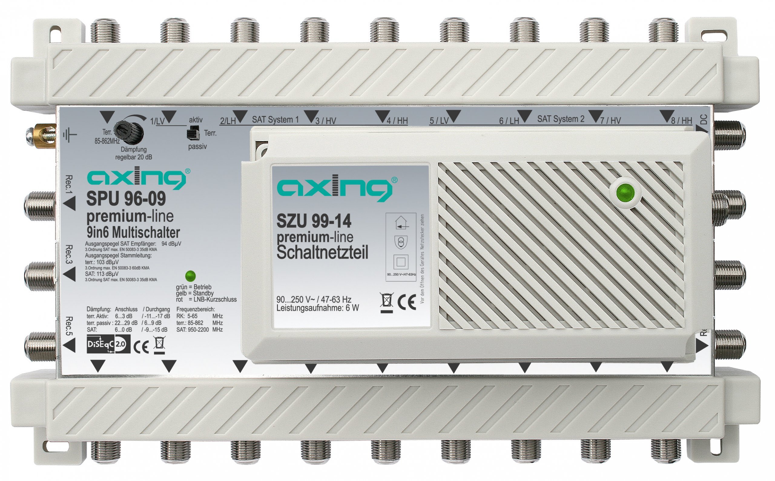 Multipřepínač 9/6 Axing Spu 96-09 Kaskádový