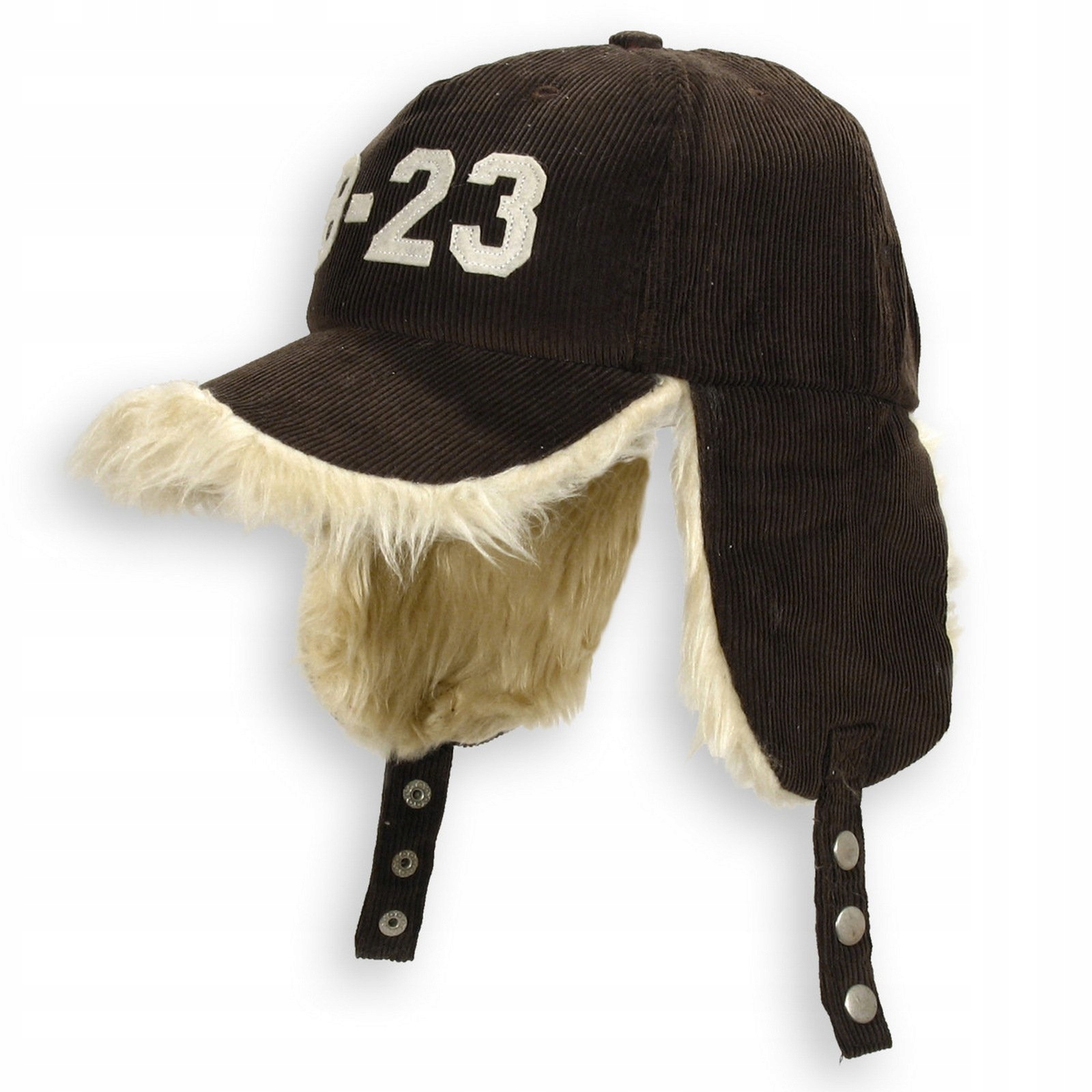 

W-54C Czapka Uszatka Z Daszkiem Z Futerkiem