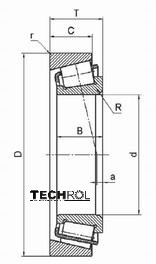 30309 ŁOŻYSKO STOŻKOWE 45x100x27,25 mm 30309 TCT Marka inny
