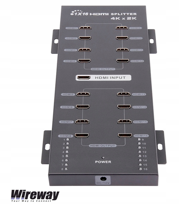 ROZDZIELACZ SPLITTER SWITCH HDMI 1x16 PRO WIREWAY Cable Length 0.01 m