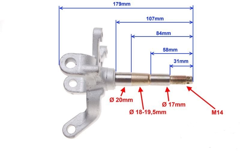 ZWROTNICA ZAWIESZENIE LEWA PRZÓD ATV 250 ST-9E Producent inny