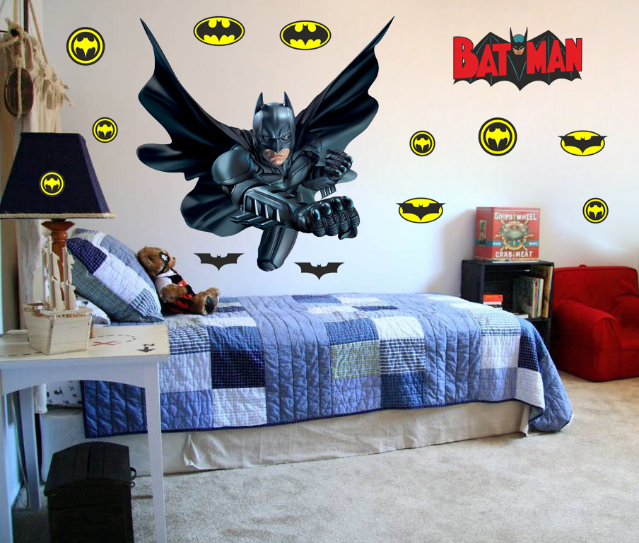 BATMAN ogromne naklejki ścienne zestaw 100x100cm Bohater Batman