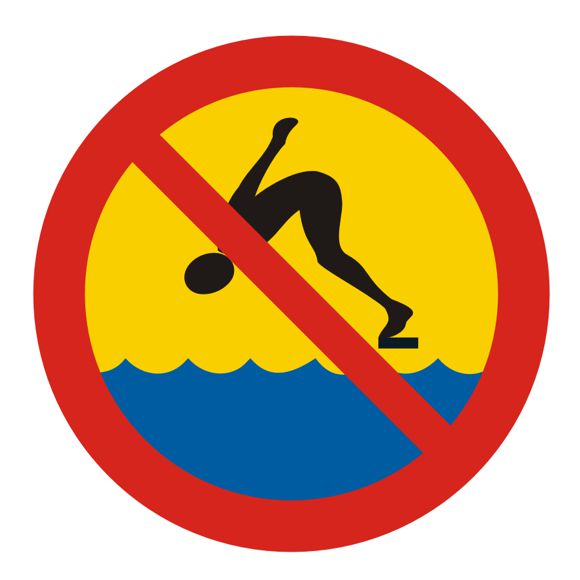 Знак можно плавать