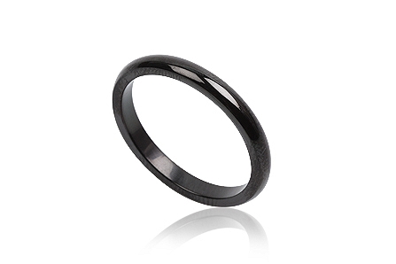 

Obrączka stalowa czarna męska wąska 3 mm FP0811