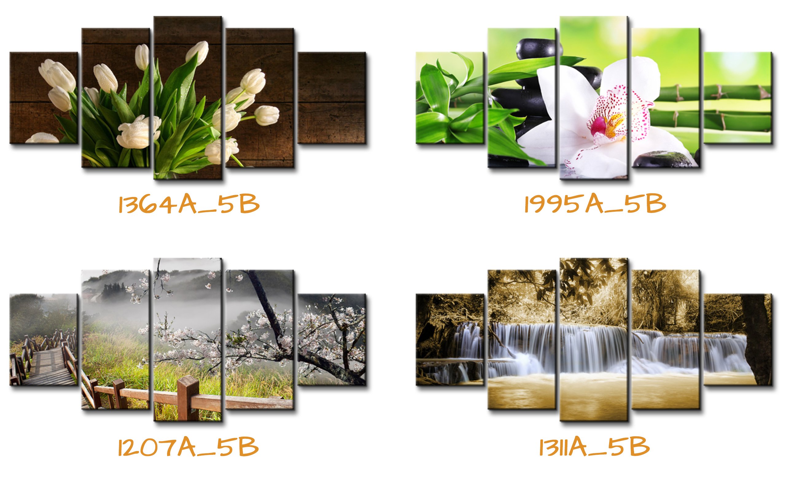 Obraz na płótnie Tryptyk Wodospad 150x70 na ścianę Wysokość produktu 70 cm