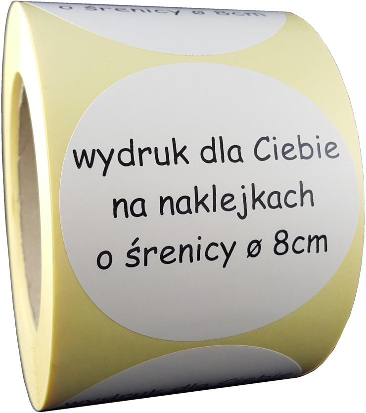 

80mm etykiety naklejki nalepki samoprzylepne koła