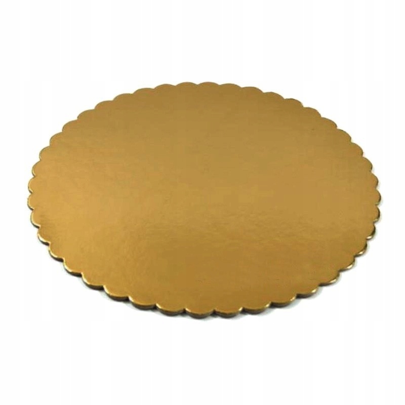 

Podkłady tortowe okrągłe złote 32cm (1szt) sztywne