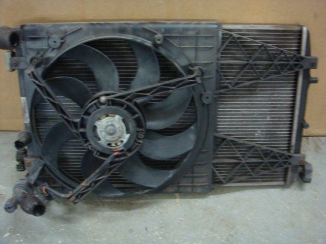 VW POLO IV 9N КОМПЛЕКТ КОРПУС КУЛЕР ВЕНТИЛЯТОР ОХЛАЖДЕНИЯ