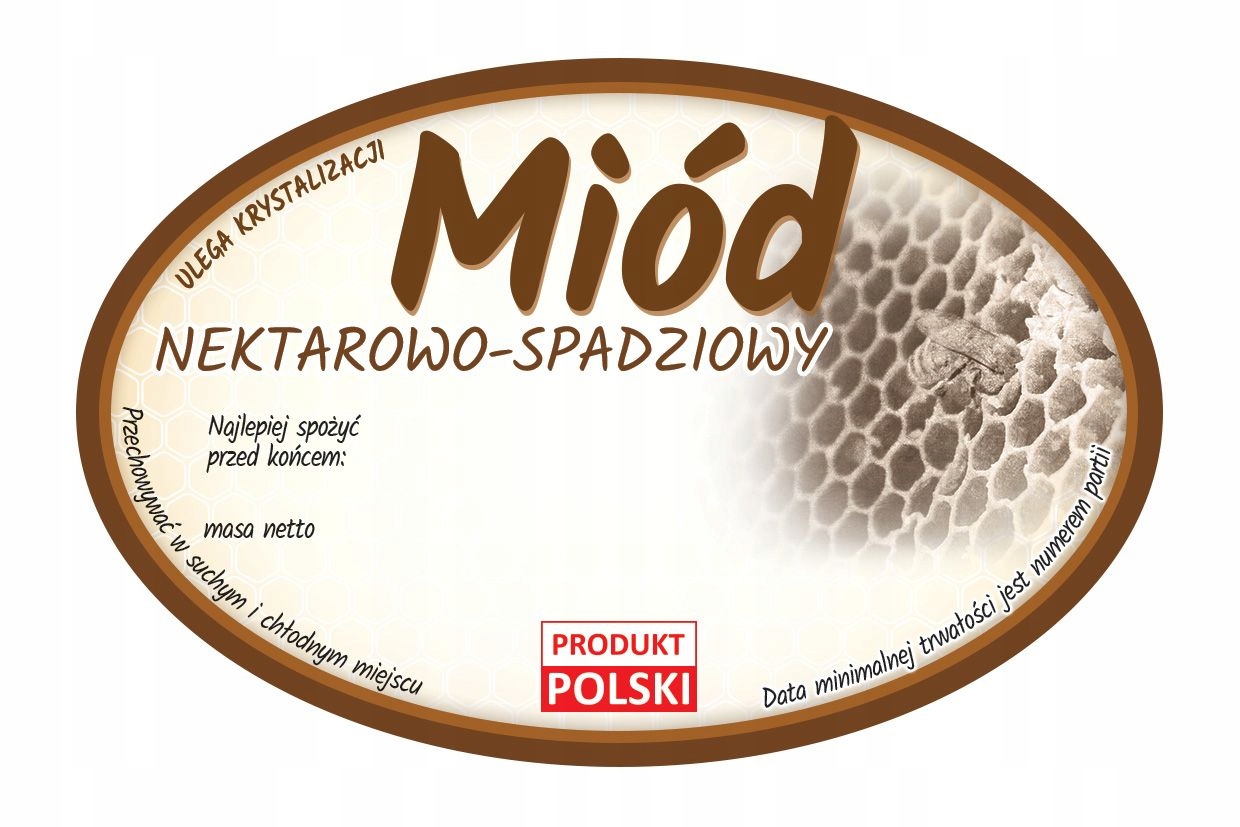 

Etykiety na Miód Nektarowo-Spadziowy (100szt) E368