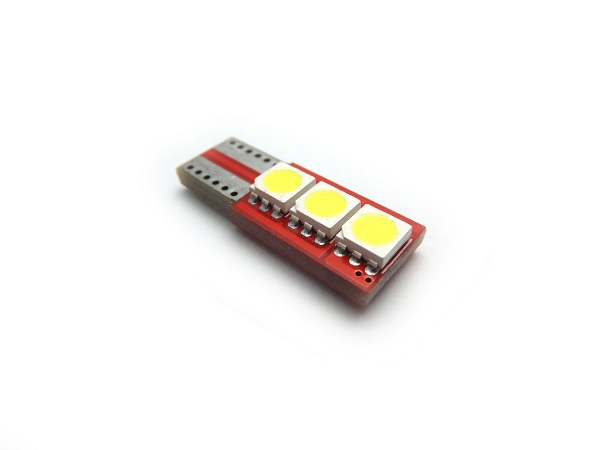 

W5W 501 T10 Can 1x3 Led środek bagażnik nogi